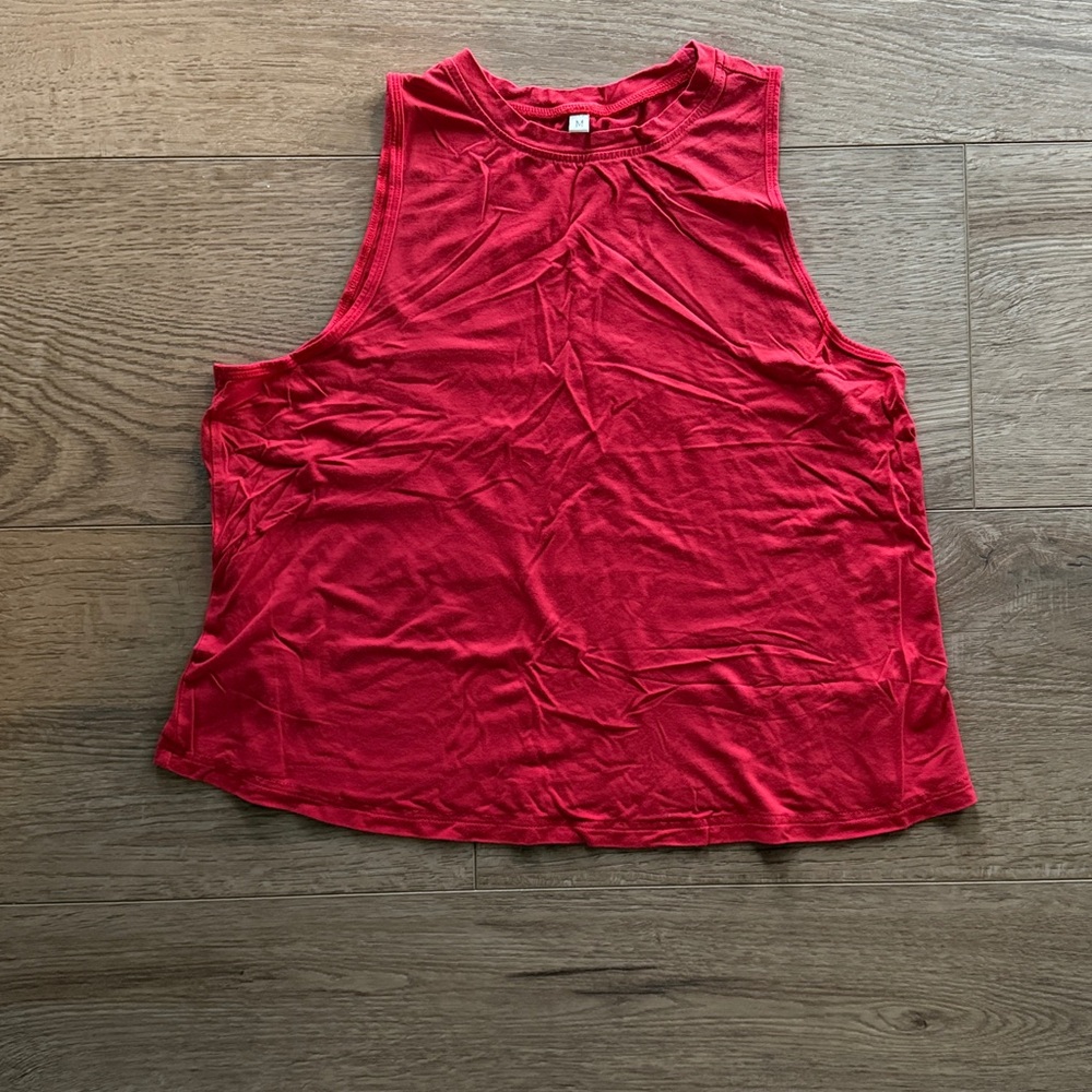 Red Sleeveless Tank Top